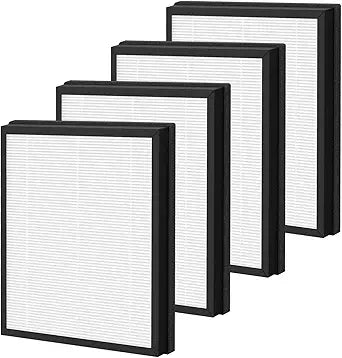 T356 Replacement Filters Compatible with Trucozie T356 Air Purifier, 3-IN-1 High-Efficiency Filtration System, 4 Pack