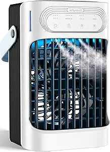 Portable Air Conditioners, 1s fast cooling 16Γ Standing Fans that Portable AC∩╝120┬░ Oscillating 650ml Water Tank, 5Modes & 4Speeds Cooling Fans, 8H Timer, Remote Control for Bedroom Office Campin