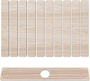 Stone Drying Mat for Kitchen Counter, 24"x16" Water Absorbing Dish Drying Mat with 24"x4" Faucet Mat for Kitchen Sink, Diatomaceous Earth Quick Dry Stone Mats for Dishes Bottles Cups (Wood Grain)