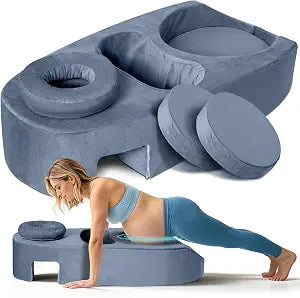 SAHEYER Pregnancy Massage Cushion and Headrest, Full Body Prenatal Bolster Release Lower Back Pain, Maternity Pillow After Breast Surgery, Pregnancy Stomach, Gray