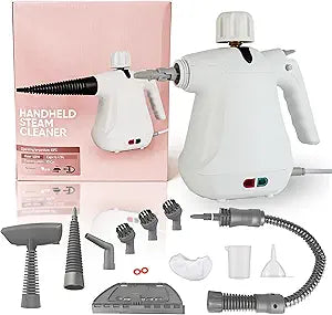Steam Cleaner, Multi-Surface Steamer Cleaners for Cleaning with 13 Accessories, Large Capacity Handheld Steam Cleaner, Good for Home, Kitchen Grease, Bathroom Grout (White)