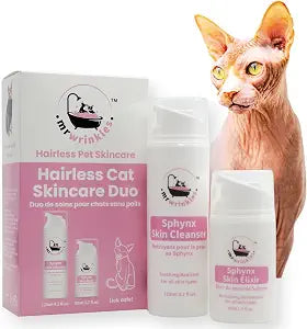 Sphynx Cat Skin Care Duo, 100% Natural, Exclusively for Hairless Cats, Gentler Than Shampoo!