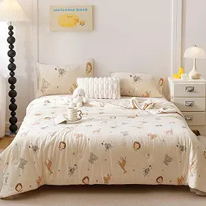 MorroMorn Full Size Comforter Sets, Neutral Full Bedding Sets - 3 PCS Bed Set with 2 Pillowcases Ultra Soft Lightweight Blanket for Bed Quilt Girls Boys Kids Tween Teen Dorm Preppy Summer (Animals)
