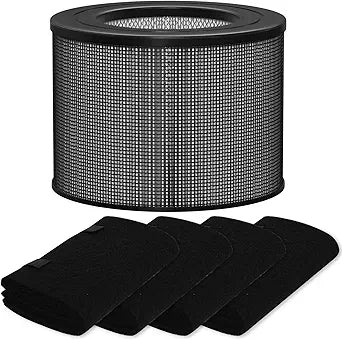 Ontheone True HEPA Filter Replacement Compatible with Filter Queen Defender 4000 7500 360 Air Cleaner Purifier, High-efficiency True HEPA Filter with 4 Activated Carbon Pre-Filter