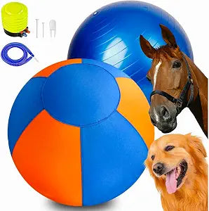 18" Herding Ball for Dogs - Upgraded Chew-Resistant Double-Layer Material Durable Waterproof Dog Toy Suitable for Herding Breeds to Push, Chase & Roll, Pet Training Toy for Australian Shepherd