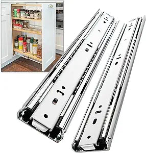 Heavy Duty Drawer Slides Full Extension Runners 12 14 16 18 20 22 24 26 28 30 32 34 36 38 40 Inch Side Mount Rails for Drawer Capacity 150 lb 1 Pair
