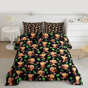 Feelyou Monkey Animals Mokey Comforter Set Full Size Kids Boys Girls