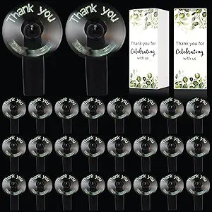 Retisee 25 Pack Wedding Portable Mini Handheld Powered Fans Gift for Guests Thank You LED Small Personal Fan for Summer Bridal Shower Party Favor, Not Include(Black)