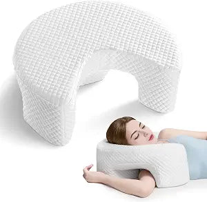 AM AEROMAX Side Sleeping Pillow with Arm Holes - Ergonomic Memory Foam Pillow for Cervical, Neck, Shoulder & Rotator Cuff Pain Relief - Ideal for Side Sleepers