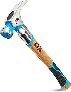 OX 22 oz Framing Hammer Milled Face with Rubber Grip Wood Handle Hammers with American Hickory - Claw Martillos De Construccion