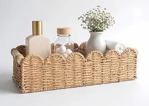 Toilet Paper Storage Basket for the Top of the Toilet Tank  A Decorative and Functional Organizer Toilet Basket Tank Topper, Ideal for Bathrooms, Living Rooms, or Bedroom Countertops