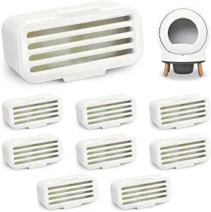 9 Pcs Deodorizer Compatible with PetSafe ScoopFree SmartSpin Self-Cleaning Cat Litter Box & HHOLOVE Self-Cleaning Cat Litter Box, Natural Essential Oils, Cat Friendly, Odor Control