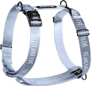 Fei & Eve Moxie Dog Harness for Medium & Large Dogs | MagEase Magnetic Buckle, Lightweight & Breathable, 3-Point No-Pull Control, Medium (Blue)