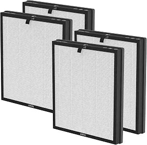 4-Pack MR5866 Replacement Filter Compatible with MORENTO and FLANUR MR5866 Air Purifiers, Version White