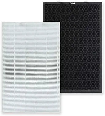 PUREBURG Replacement Filter Set Compatible with Bissell Air320 (2768A) Air Purifier,Replaces Part 2804 & 2677,H13 HEPA + Activated Carbon Filter 4-Stage Filtration Air Clean Dust