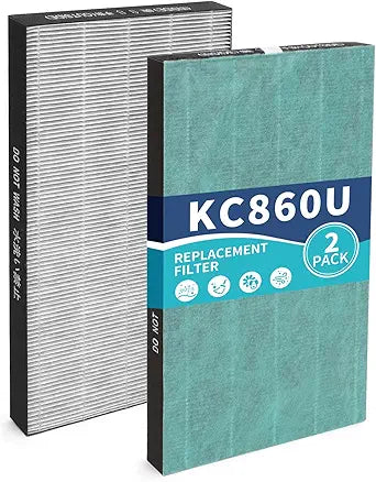 KC-860U Replacement Filter Compatible with Sharp KC860U Air Purifier,Part Number FZ-C150HFU 2 Pack