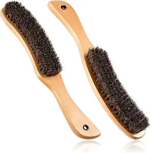 Patelai 2 Pcs Felt Hat Brush Wooden Cowboy Hat Horse Hair Brush