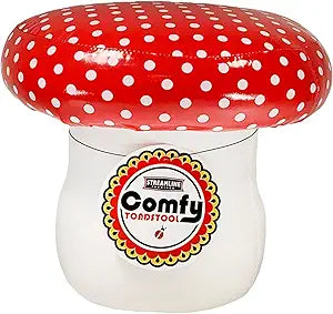 Streamline Imagined Comfy Toadstool, Cushioned, Red, White