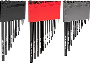 TEKTON Flat End Hex and Star L-Key Set with Holders, 41-Piece (0.050-3/8 in., 1.3-10 mm, T6-T50) | KEY91003