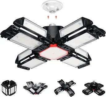 Garage Lights Ceiling Led, 12 Panels Ceiling Led Plug in Shop Lights