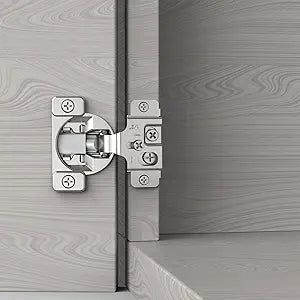 Furniware 20 Pieces 1/2" Overlay Soft Close Concealed Hinge for Face Frame Cabinet Door, 2-Hole Flush Mount Cabinet Door Hinge with Detachable Damper for Speed Control, 105 Opening Angle