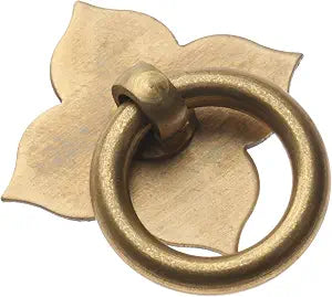 dophee 1Pc Antique Brass Drawer Pulls Ring Dresser Knobs, 1.89"x1.69"