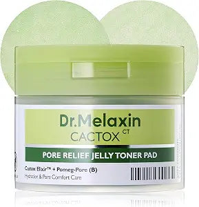 Dr.Melaxin Cactox Pore Relief Jelly Toner Pads ��� Cooling & De-Puffing Exfoliating Toner Pads for Enlarged Pores & Puffy Skin, Hydrating Korean Toner Pads with Cactus Extract & PHA, 60 Pads (170ml)