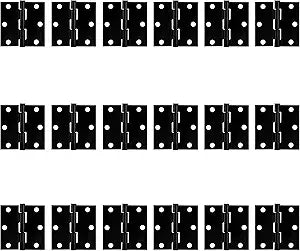 Matte Black Door Hinges 3 X 3 Black Interior Door Hinges Heavy Duty Hinges Square for Hollow Core Doors Black Door Hardware - 18 Pack