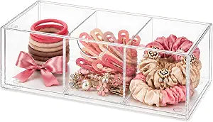 Hair Accessories Organizer for Girls with Drawer Box and Removable Divider
