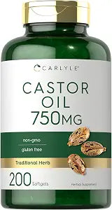 Carlyle Castor Oil Softgels 750 mg | 200 Pills