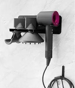 Hair Dryer Holder for Dyson Supersonic Airwrap Hair Dryer, Metal Blow Dryer Stand for Bathroom and Salon, Wall Mount Attachments Storage