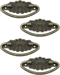 4 Pcs Antique Bronze Pulls Drop Swing Drawer Pulls Handles