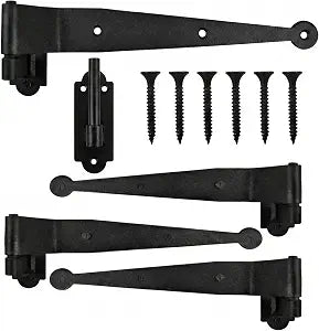 Shimeyao 4 Pack 12 Inch Blind Shutter Hinge Heavy Duty Wrought Iron 2.5"