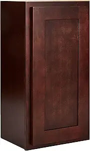 Espresso Shaker Kitchen Wall Cabinet  12" W x 30" H x 12" D  Ready to Assemble Plywood Cabinet for Kitchen, Laundry, or Bathroom