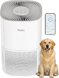 YADU True H13 HEPA Air Purifier for Bedroom | Small Quiet, 360┬░ Surround Intake, Smart APP Control, 200 sq.ft, 3-Stage Filtration System