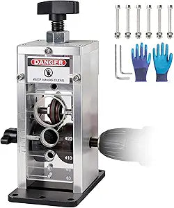 Manual Wire Stripper Machine, 0.06"-1.38" Wire Stripping Machine, Wire Stripping Tool for 1.5-35mm Scrap Wire Copper Wire Stripper Aluminum Alloy Frame Drill Powered Cable Stripper for DIY Cable