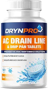 AC Drain Line & Drip Pan Tablets (200 Count)  HVAC Condensate Drain Cleaner  Prevent Clogs, Odors & Water Overflow  A/C Maintenance Treatment