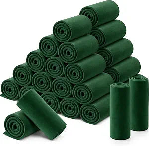 Newwiee 70 Pcs Bulk Fleece Throw Blankets 50'' x 60'' Oeko-tex Standard 100 Certified for Outdoor Wedding Guest Blankets Donation Homeless Sleepover Lap Pet Sofa, All Seasons Use (Green)