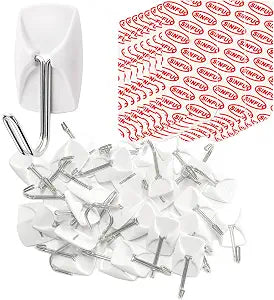 Wire Wall 32 Hooks with 36 Strips, Damage Free Adhesive Hooks,Keys,Kitchen