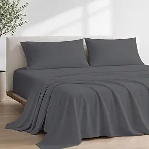 RV Microfiber Sheet Set, 72x80 RV King Sheets - 4 Piece Camper Sheet Set, Ultra-Soft & Wrinkle Resistant, RV Bed Sheets Deep Pocket up to 12" - RV King (72x80) Dark Grey