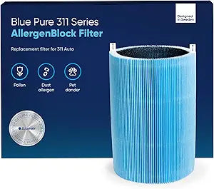 Blueair Blue Pure 311 AllergenBlock Filter - Genuine Replacement for 311 Auto Air Purifier, Allergies, Pollen, Dust, Pet Dander