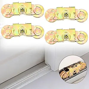 4 Pack Sliding Patio Tandem Rollers Compatible with Andersen Sliding Door Rollers Replacement for P/n #1997061 (1982 to P) & Replaces #1273704 (1964 to 1982), 1-1/4" Steel Ball Bearing