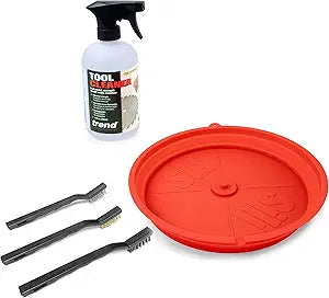 Sili Deluxe Saw Blade Cleaning Kit  Saw Blade Cleaner & Rust Remover for Tools  Silicone Tray, Trend Tool & Bit Cleaner (18oz Spray), Wire Brushes Tool Cleaning Kit