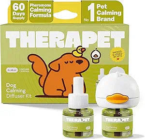 TheraPetMD 60-Day Dog Calming Diffuser Kit - Dog Pheromone Diffuser for Stress, Destructive Behavior, Pee Accidents, Separation Anxiety, Barking, Aggression & Chewing - 60-Day Refills Included