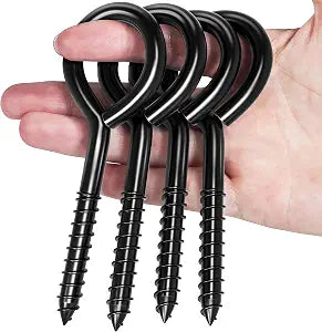 TLAZZ 4 Pack Eye Bolts Screw in Hooks for Hanging Tie-Downs