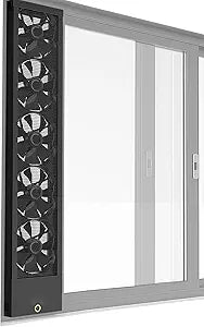 31.5-33.5 Inch Vertical Window Exhaust Fan for Sliding Windows Γ Align with Window Top and Bottom Inner Frames Tool-Free With Variable Speed for Bedrooms Smoky Spaces Hot Areas-Exhaust Only