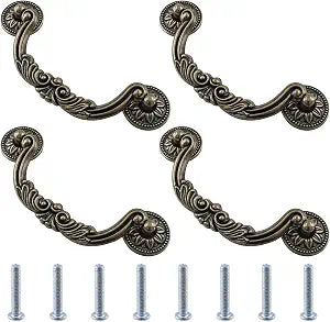 Antique Bail Handle Drop Pulls 5 Inch (128mm) 4 Pcs
