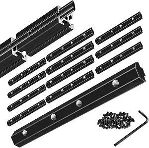 12 Pack 2020 Straight Connector Corner Bracket Joint Plate Black