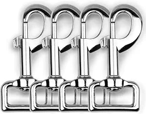 Garwor 1 Inch Heavy Duty Chrome Swivel Snap Hooks Trigger Snaps Dog Leash Hook Key Chain for Linking Pet Leash & Collar, Pet Harness, Purse Straps-4 Pcs