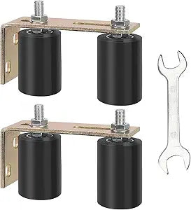 2 Pack Gate Roller Guide,Sliding Gate Hardware with L-Sliding Gate Brackets,Sliding Gate Kit,2-3/4" Universal Adjustable Heavy Duty Sliding Gate Rollers,Rolling Gate Hardware Kit